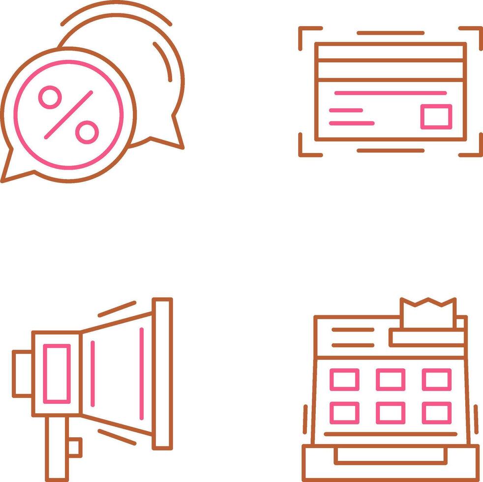 Discount Offer and Credit Card Icon vector