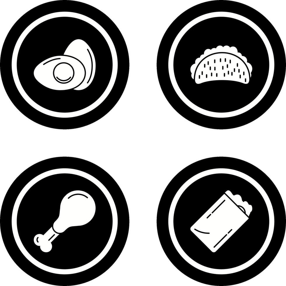 Egg and Tacos Icon vector