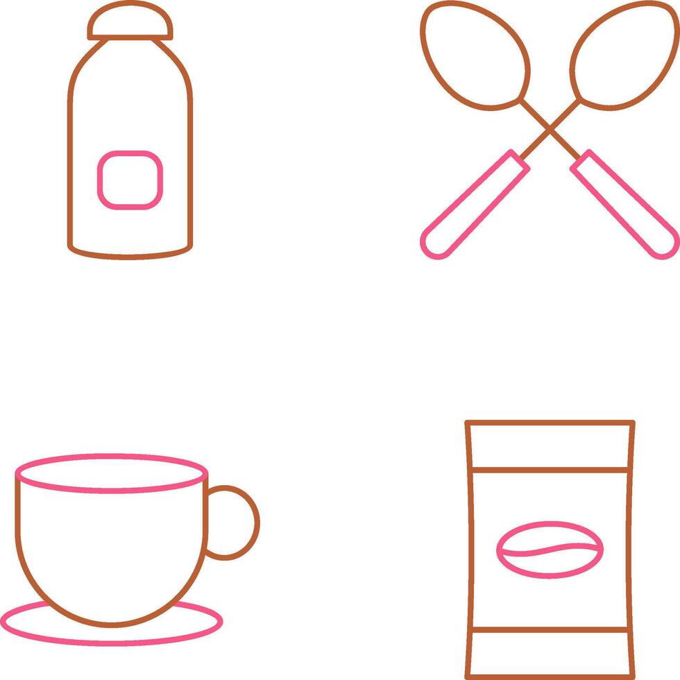 syrup and spoon Icon vector