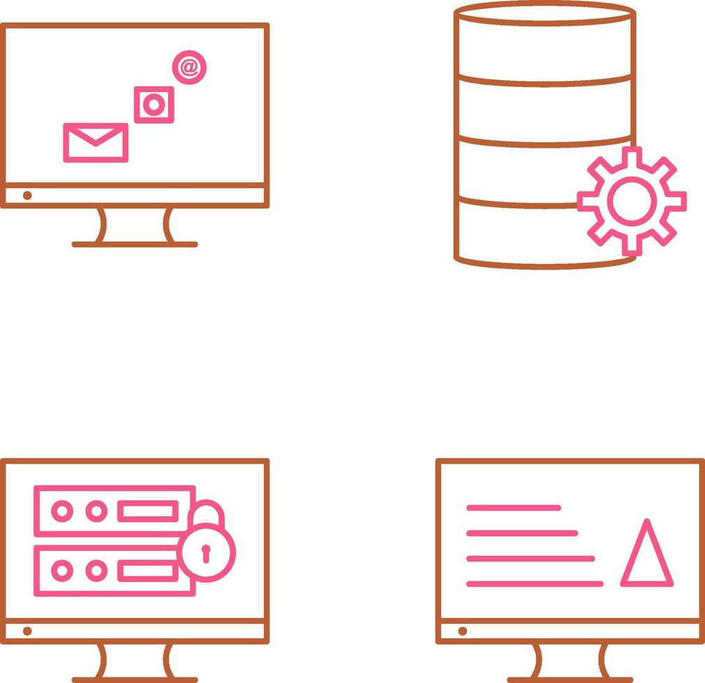 digital marketing and database management Icon vector