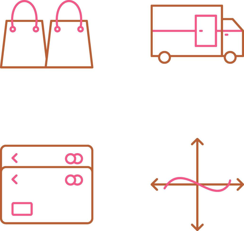 shipment and shopping bag Icon vector