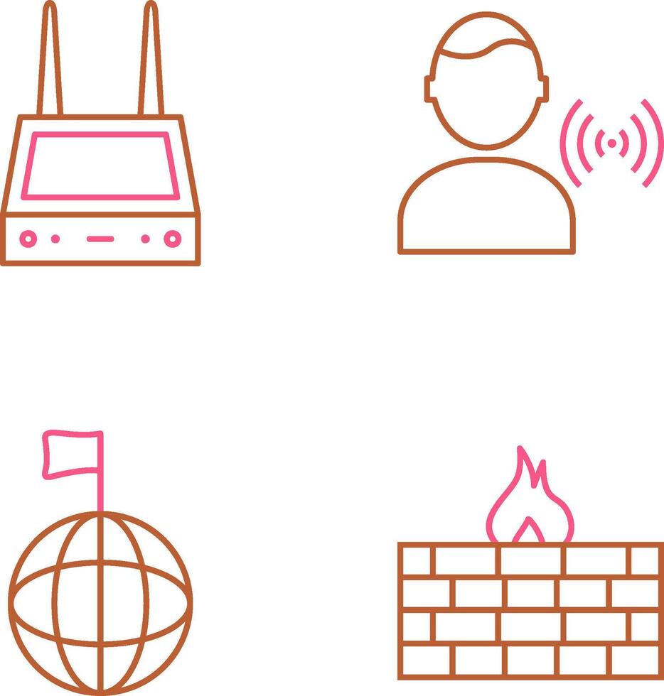 router and signal Icon vector