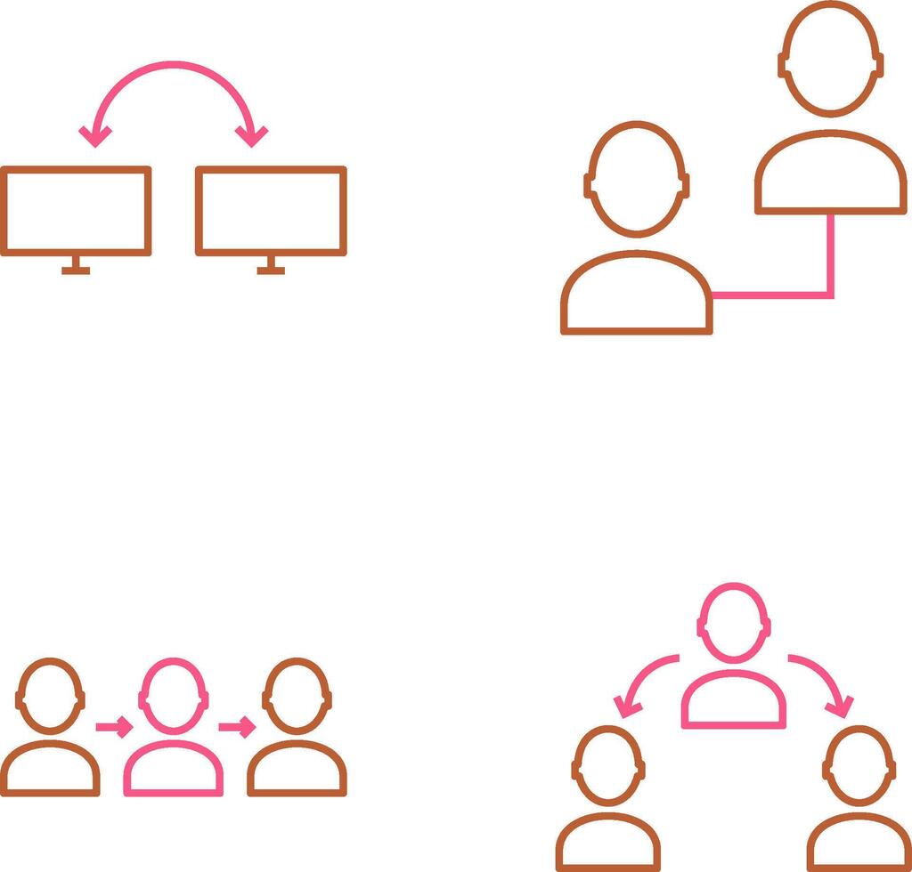 connected systems and connected profiles Icon vector