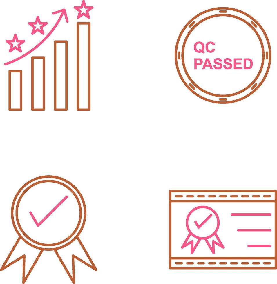 Reputation Management and QC Passed Icon vector