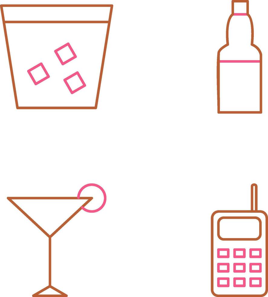 double shot and craft beer Icon vector