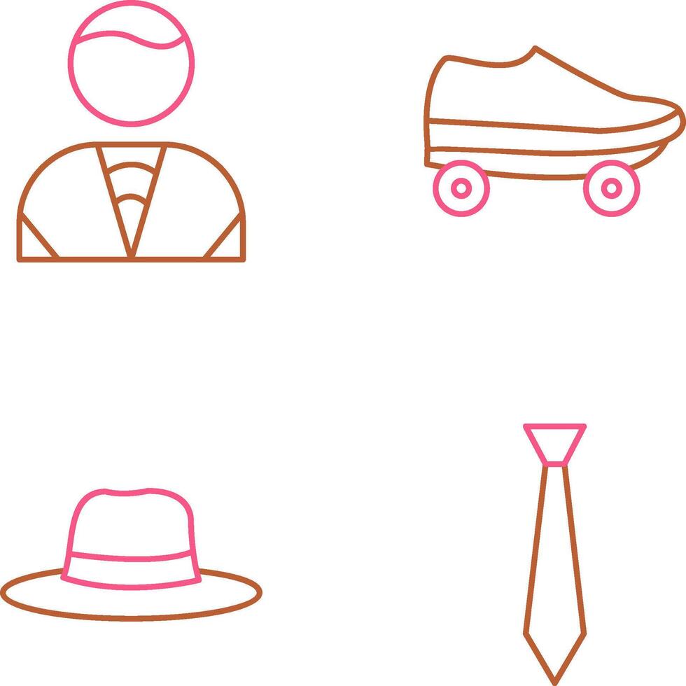 Man and Skates Icon vector