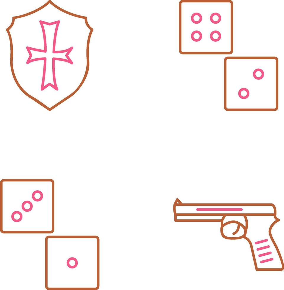 Dice and Shield Icon vector