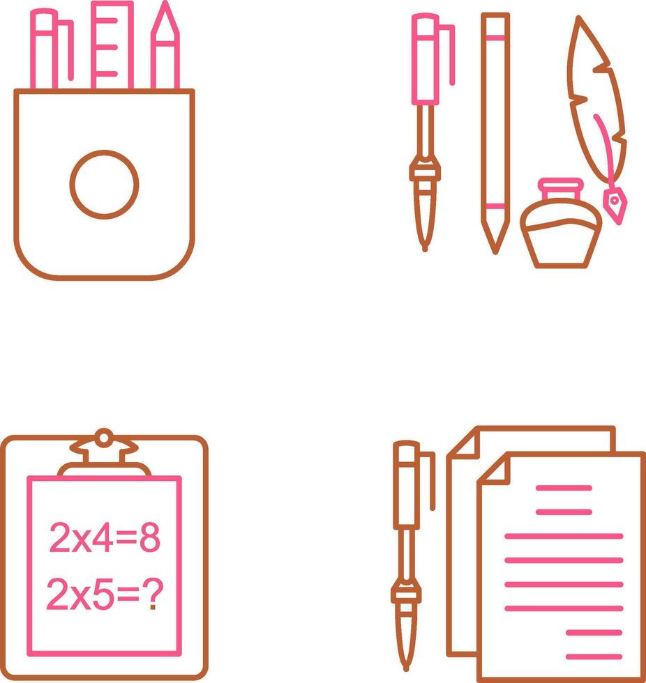 Stationery and Writing Equipment Icon vector