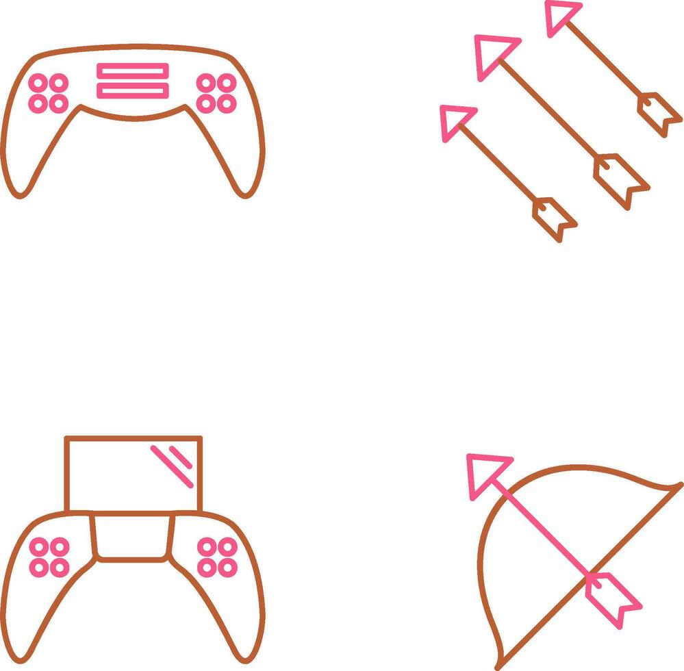 Gaming Console and Arrows Icon vector
