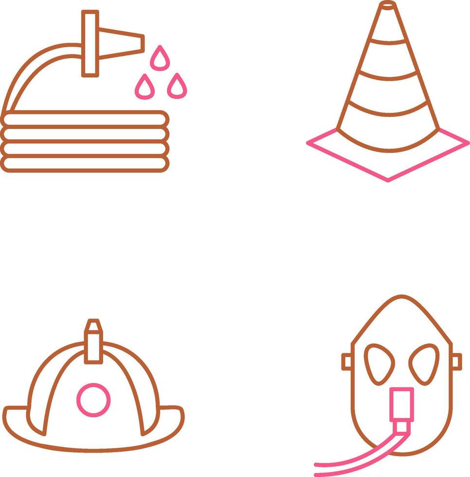 water hose and cone Icon vector