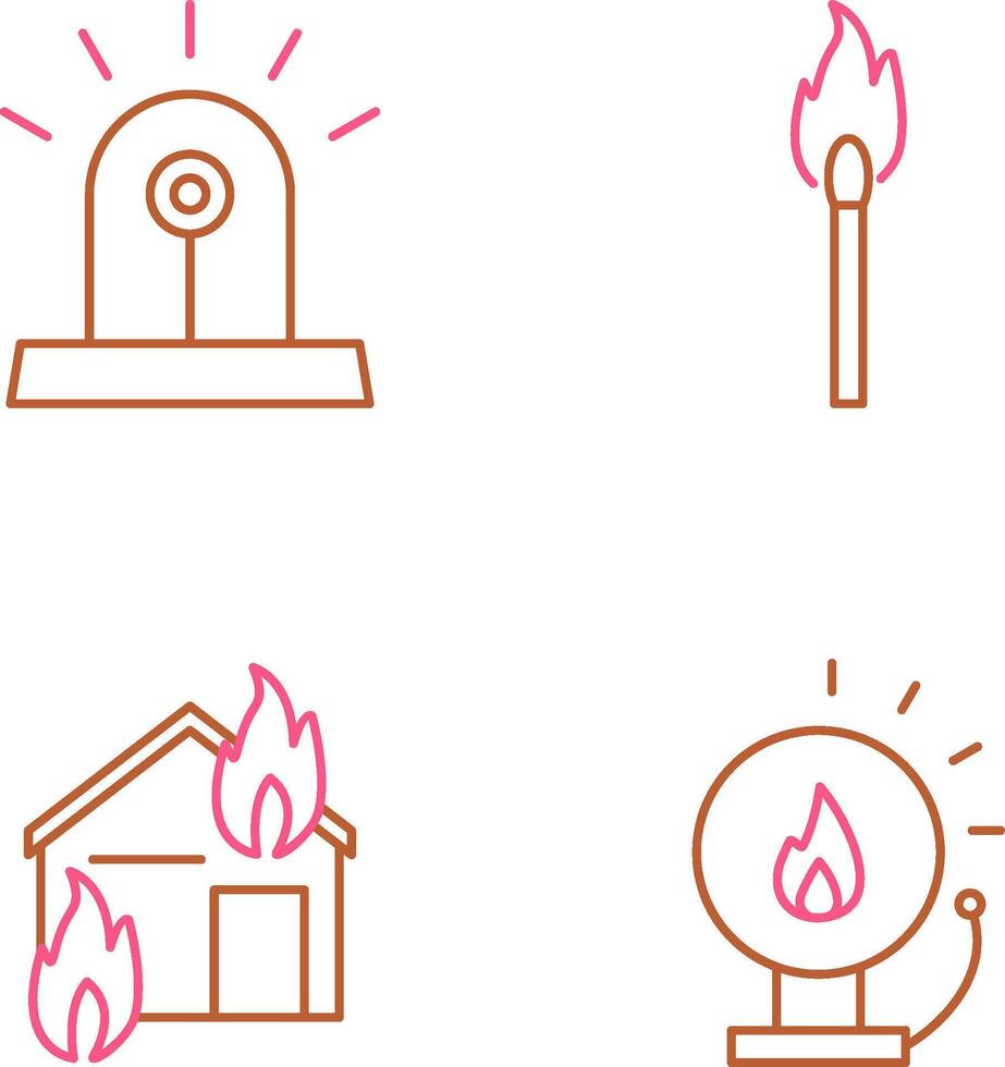 siren and lit matchstick Icon vector