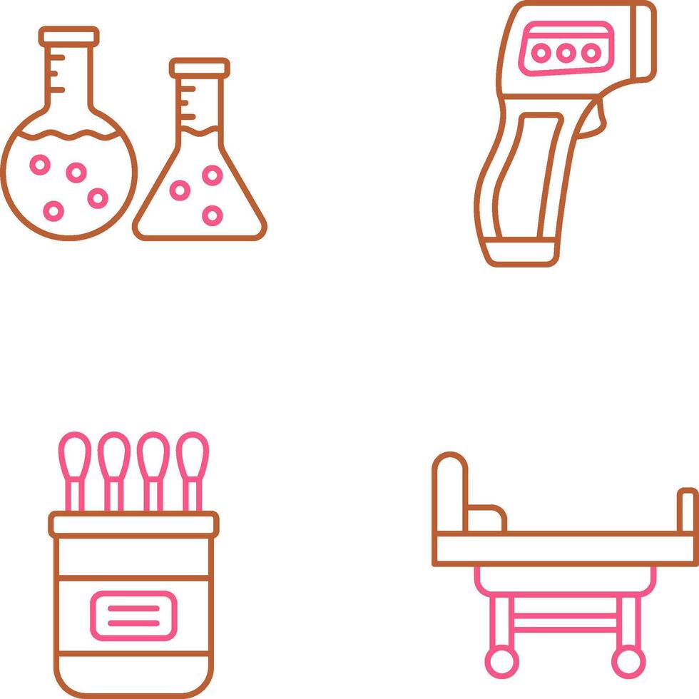 Flask and indicator Icon vector