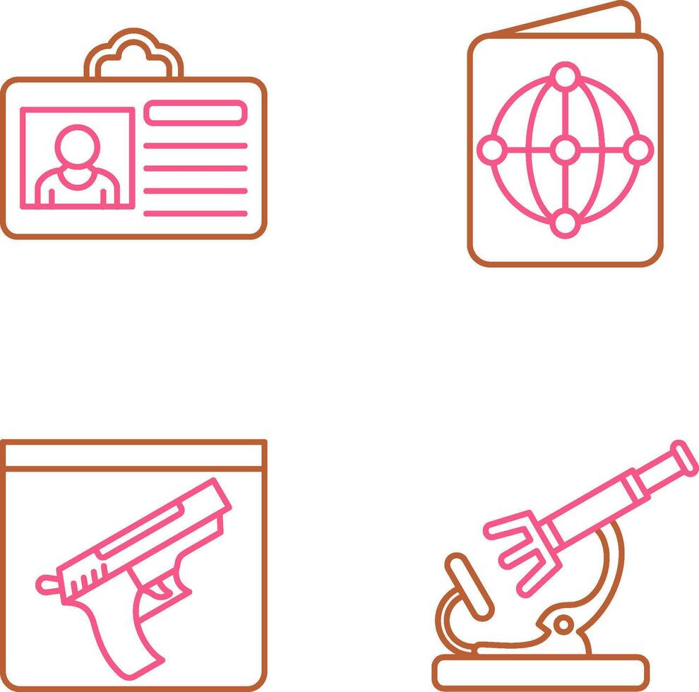 Criminal Card and Passport Icon vector