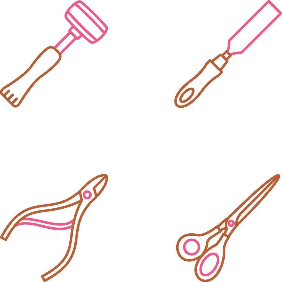 Sledgehmmer and Chisel Icon vector