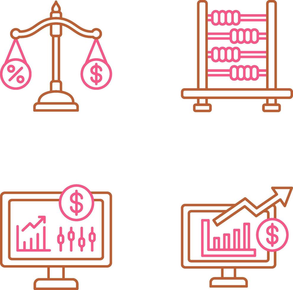 Scale and Abacus Icon vector
