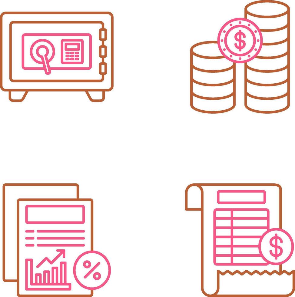 Safe Box and COINS Icon vector