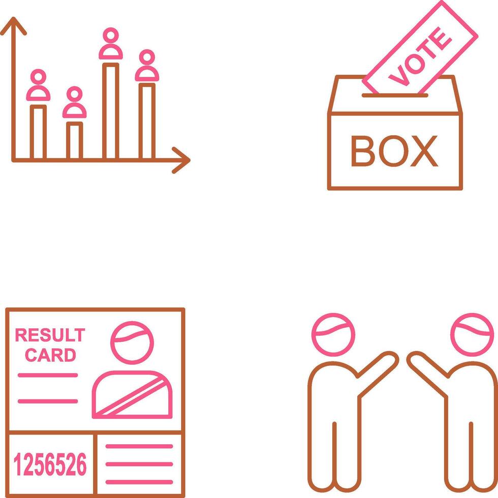 Giing Vote and Candidate and Graph Icon vector