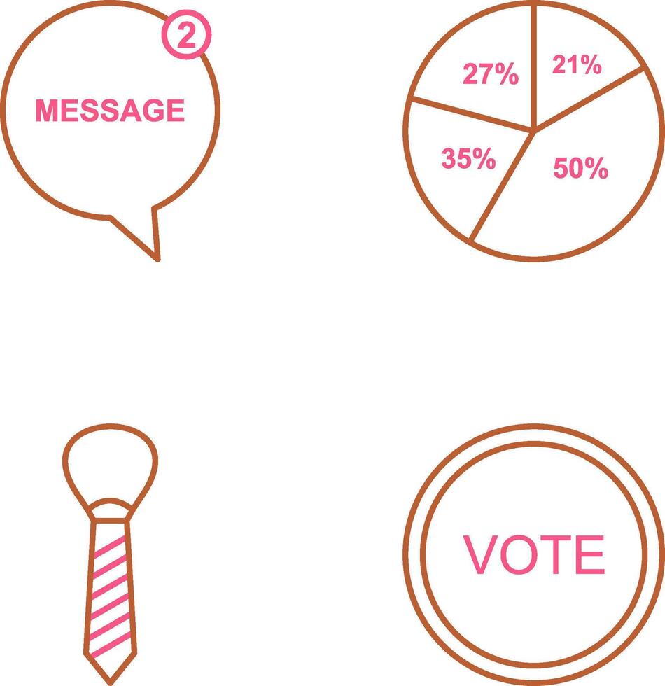 Message Bubbles and Pie Chart Icon vector