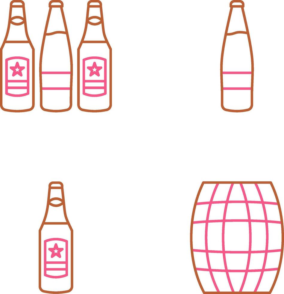 Beer Bottles and alcohol Icon vector