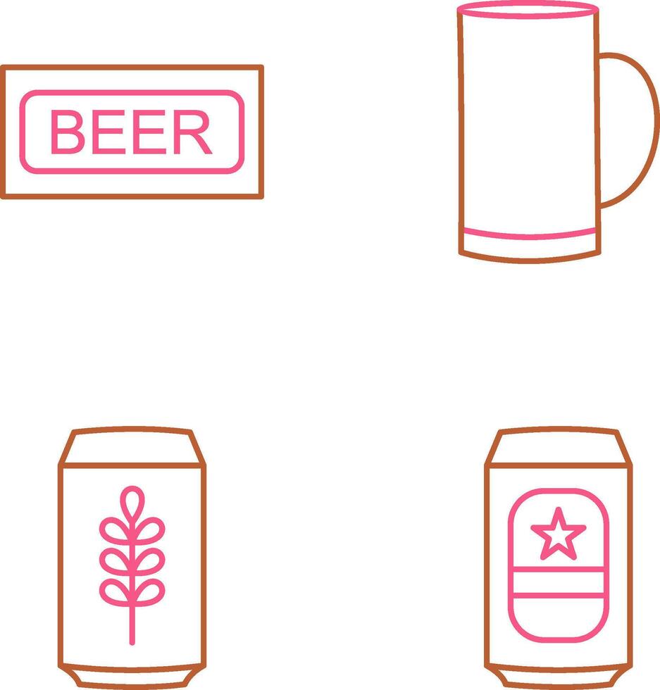 Beer Sign and Beer Mug Icon vector