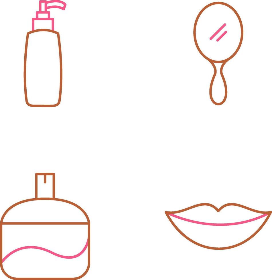 Cosmetic Product and Mirror Icon vector