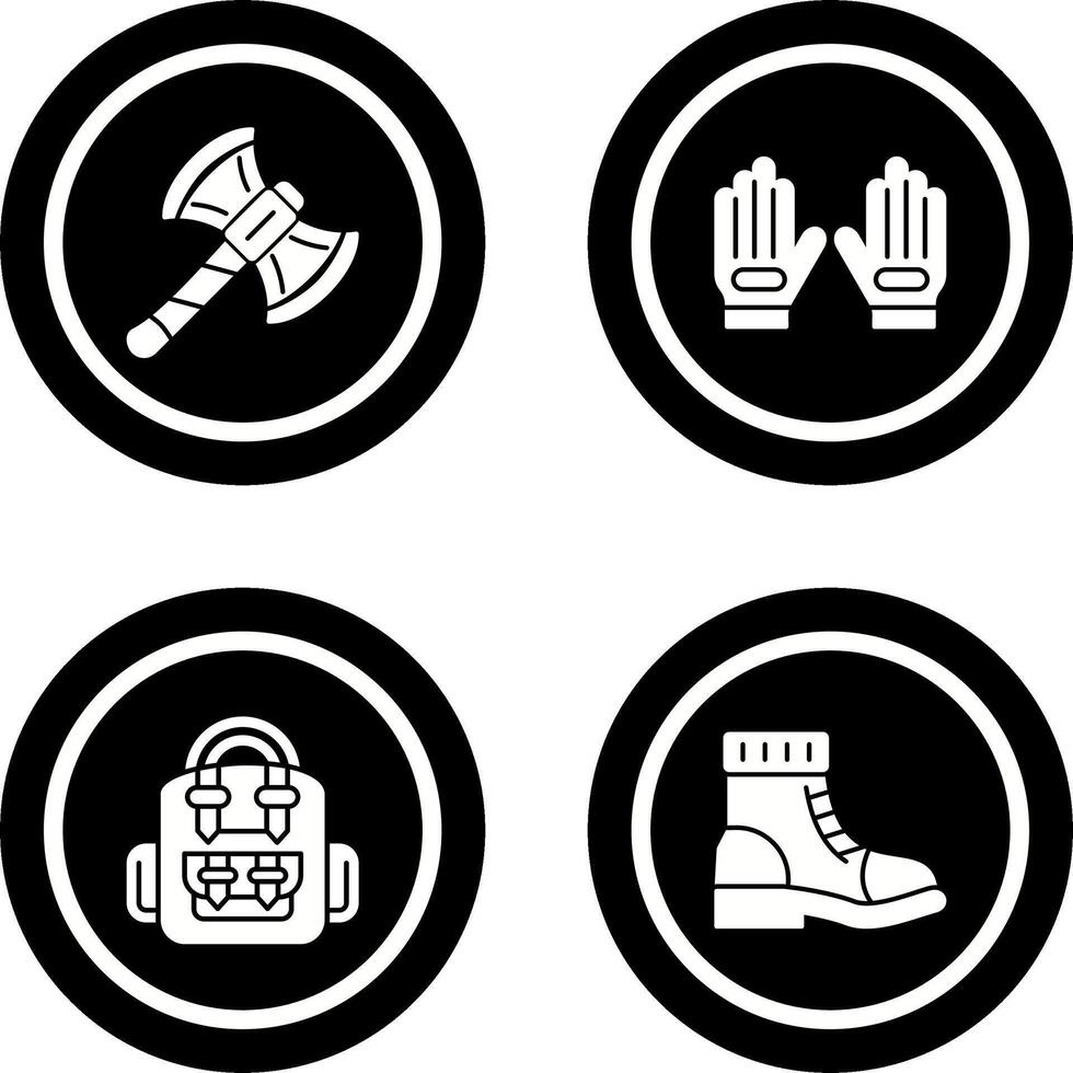 Axe and Glove Icon vector