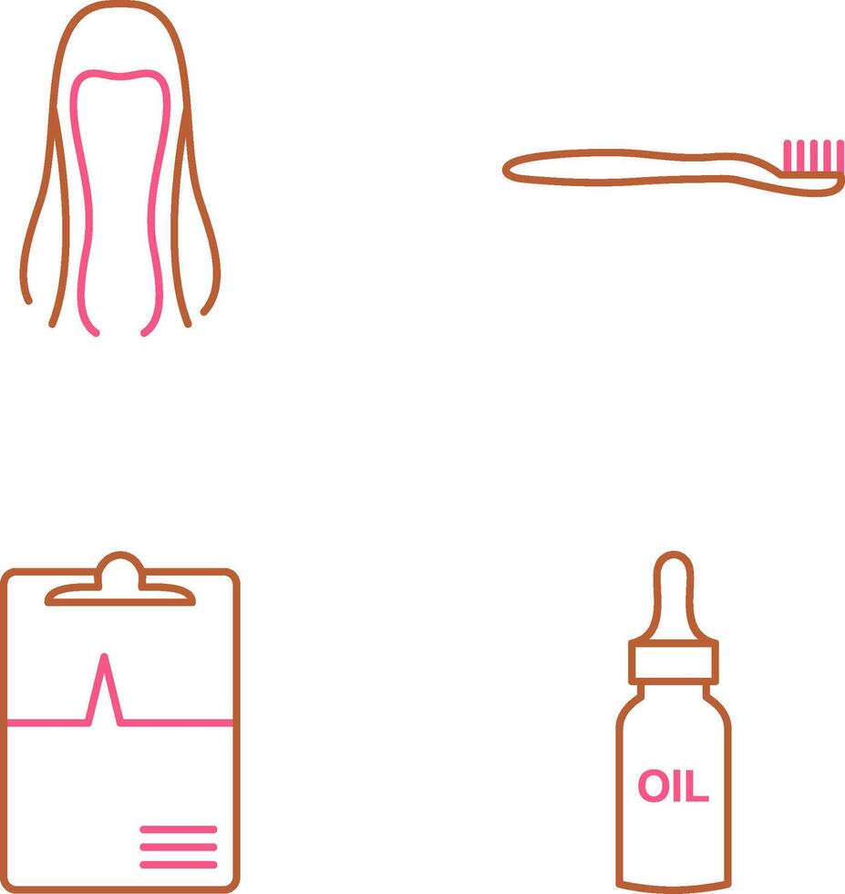 Toothbrush and Hair Icon vector