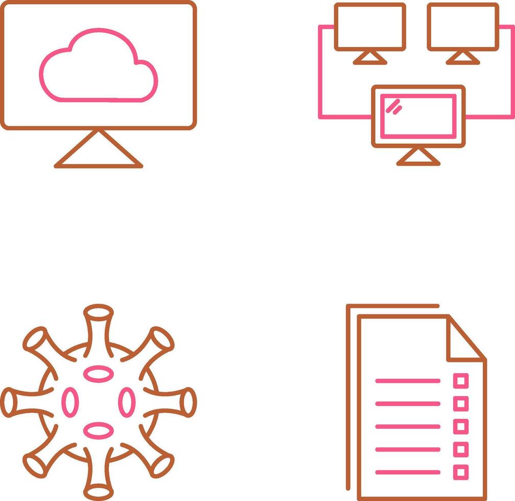 Cloud Systems and Connected Icon vector