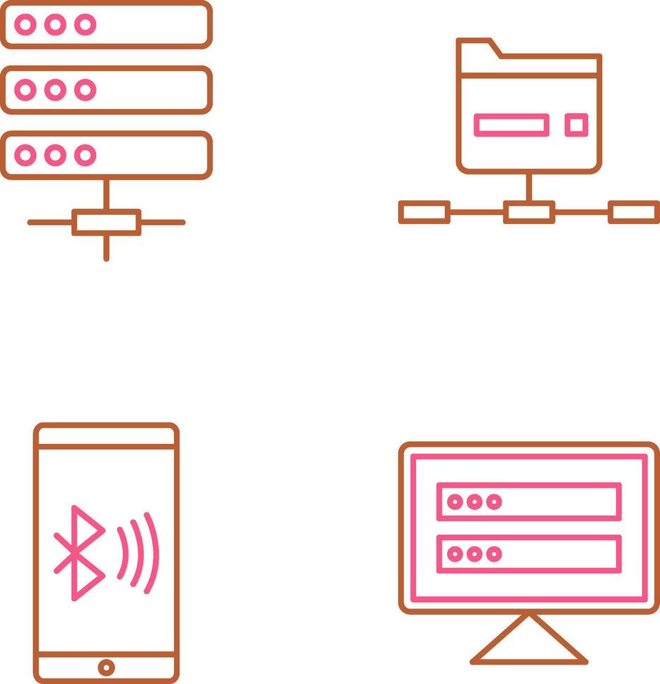 Server and Network Icon vector