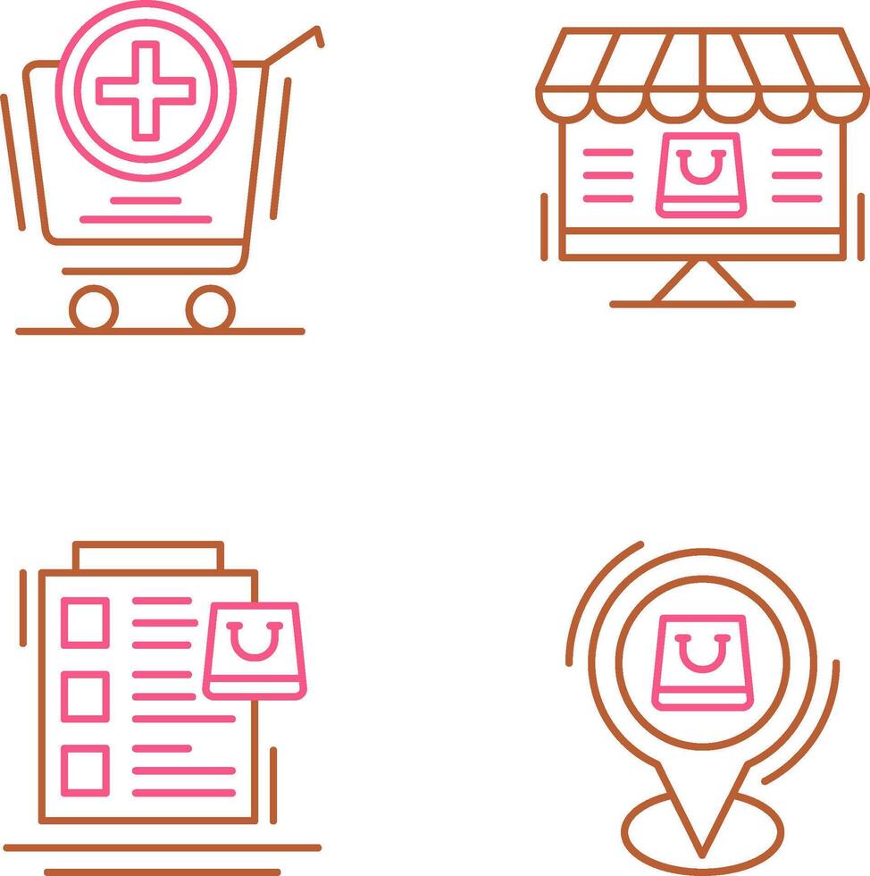 Add to Cart and Online Shopping Icon vector