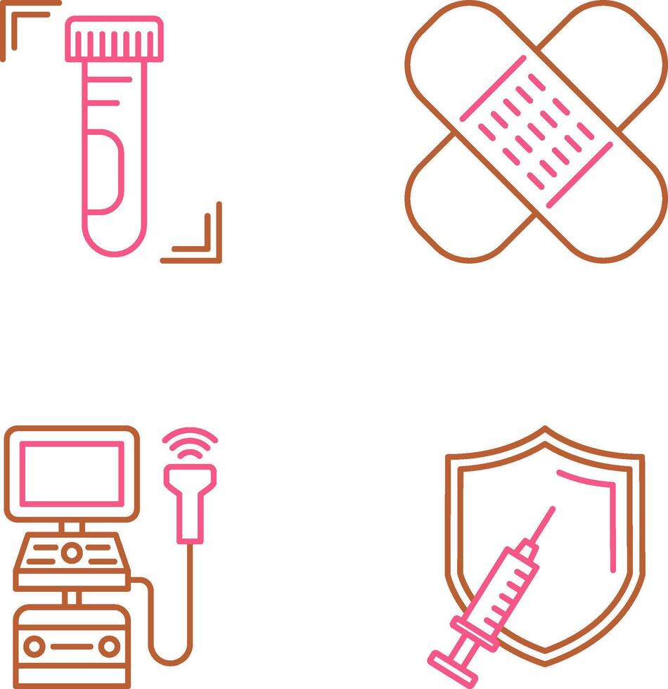 Test Tube and Wound Icon vector