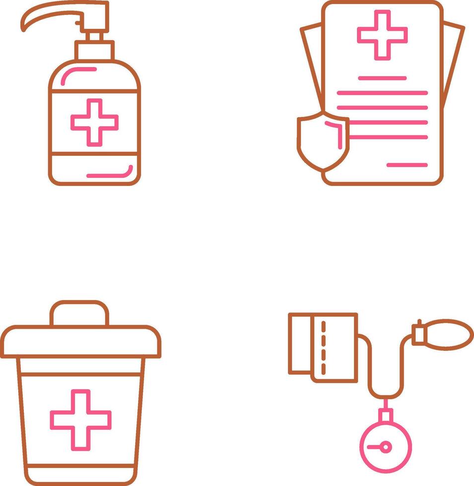 Sanitizer and Receipt Icon vector