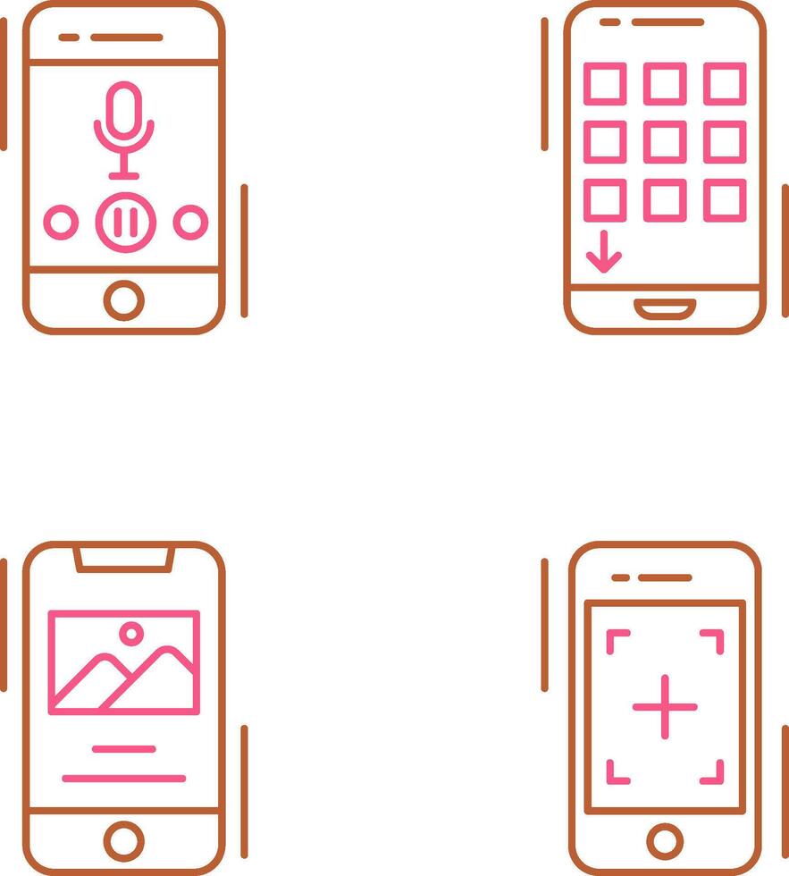 Voice Record and Device Icon vector