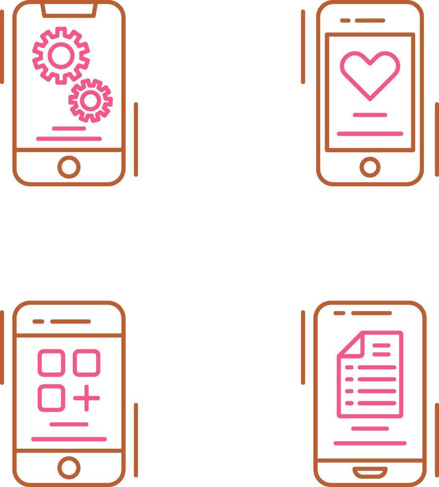 Setting and Favourite Icon vector