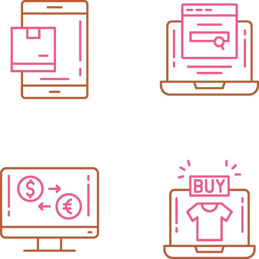 Package and Searching Icon vector