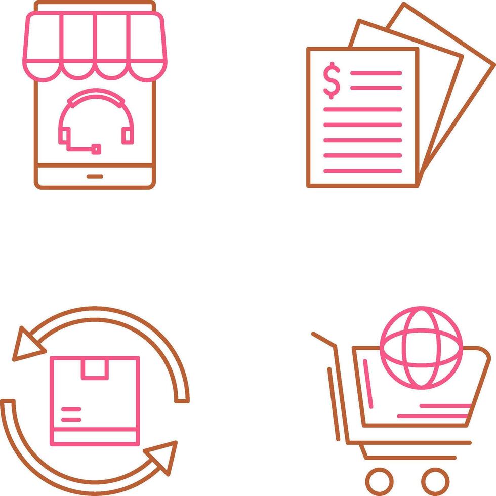 Support and Invoice Icon vector