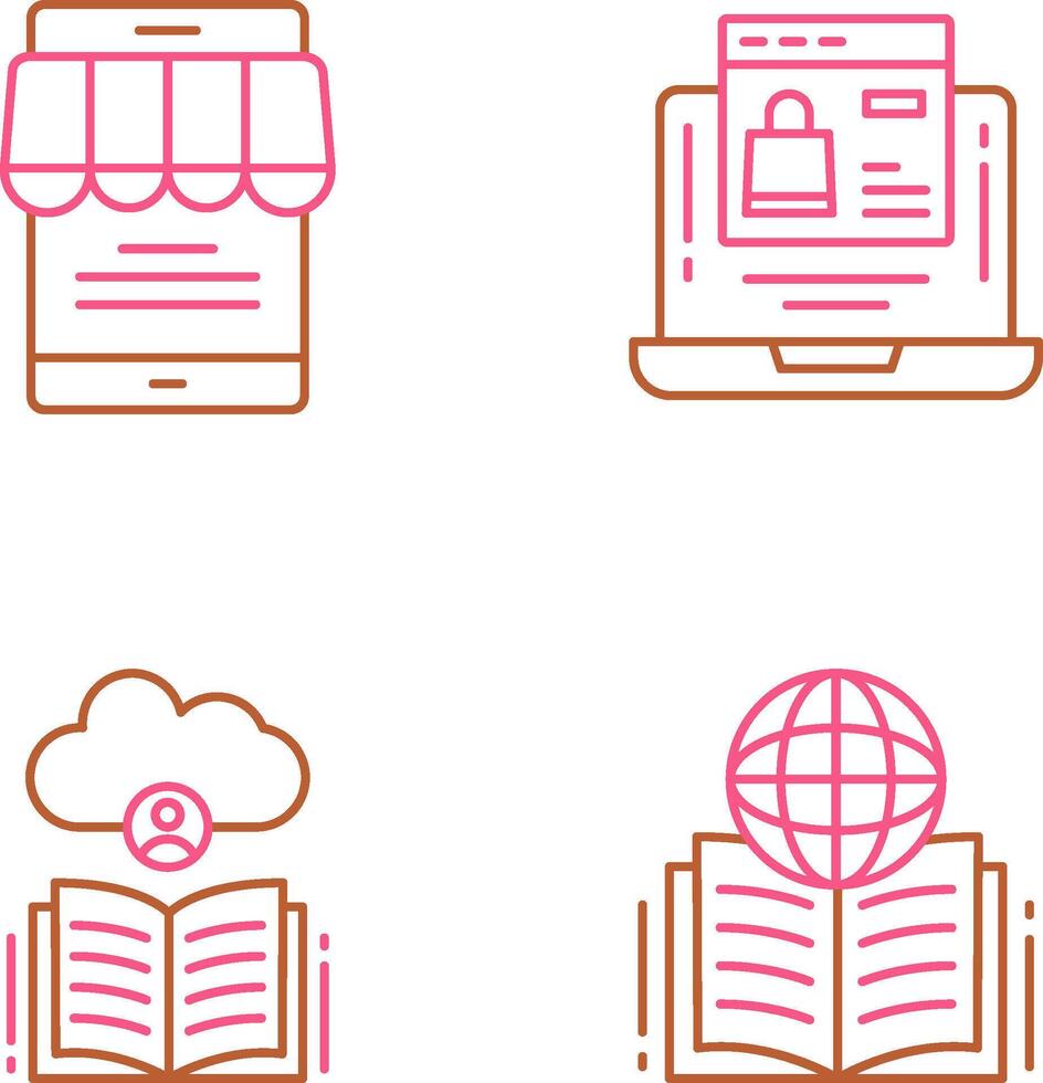 Online Store and Online Shopping Icon vector