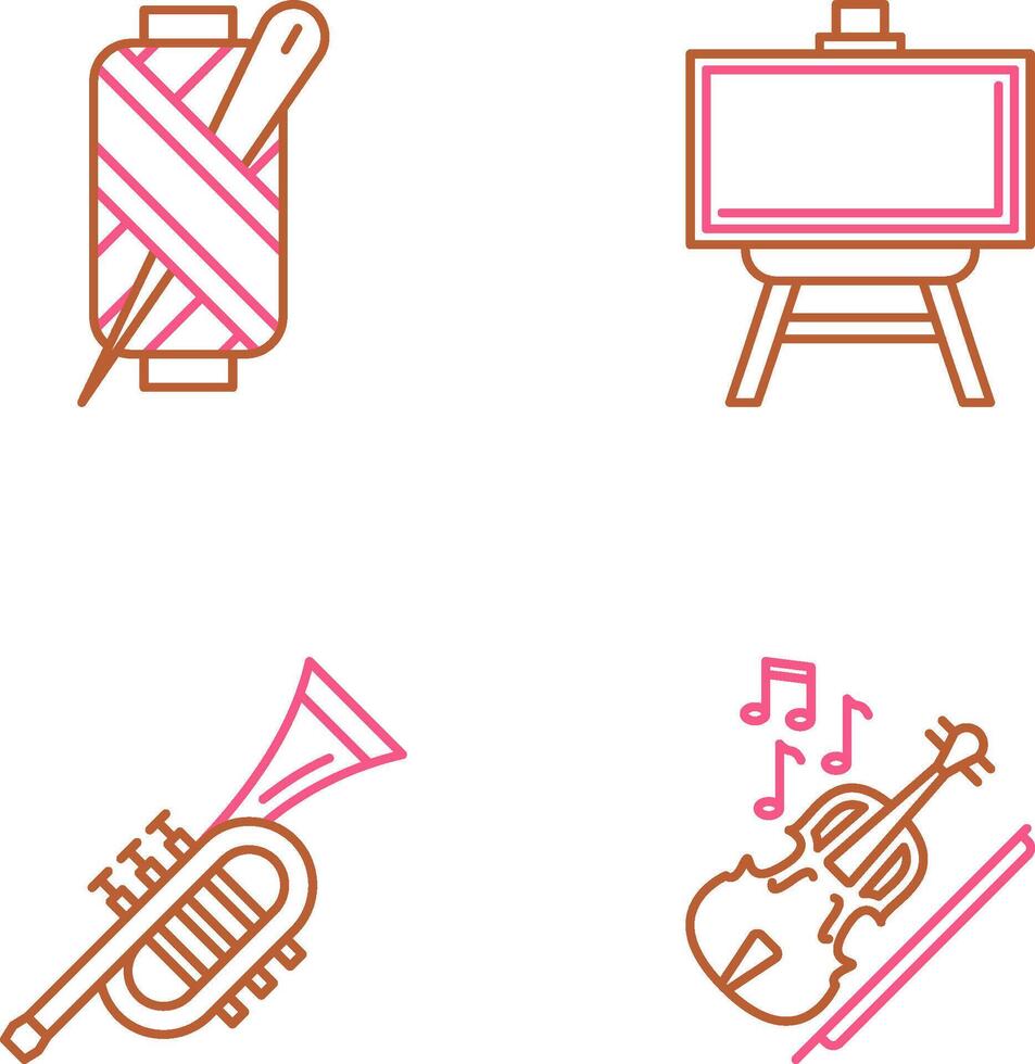 Needle and Easel Icon vector