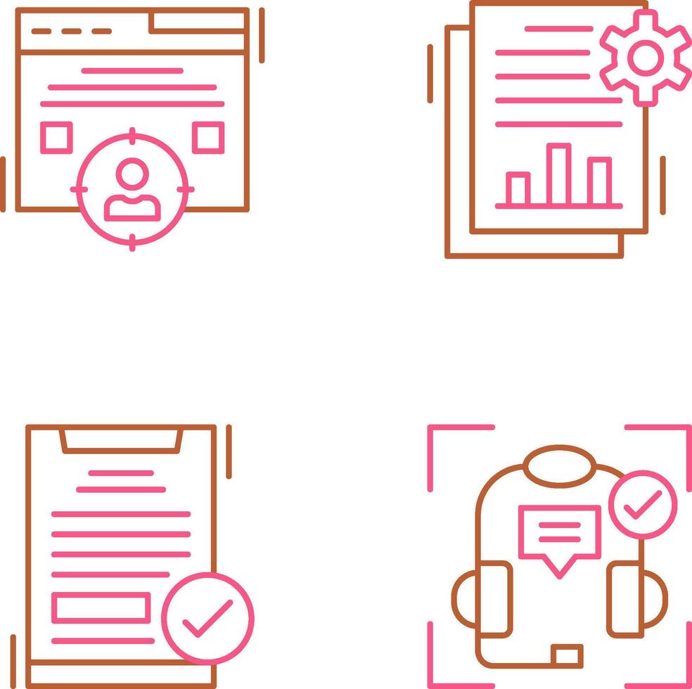 Target Audience and SEO Report Icon vector