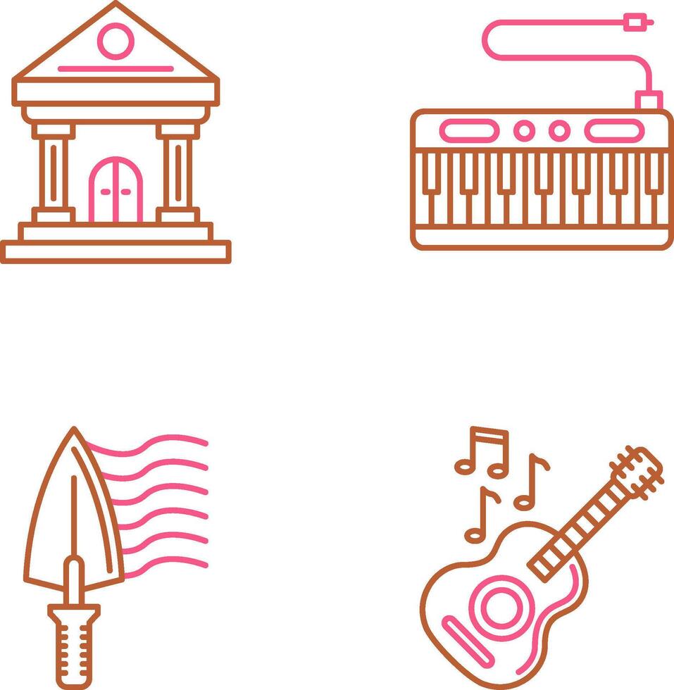 Keyboard and Museum Icon vector