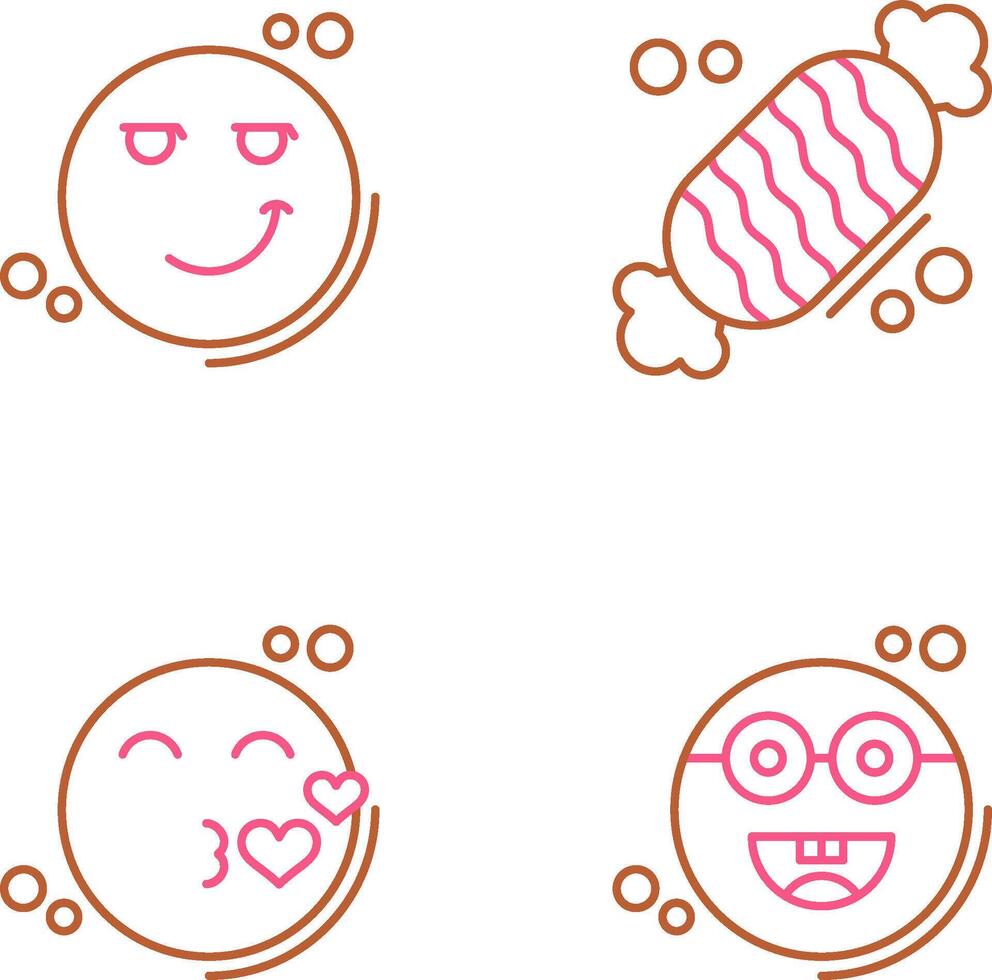 Smirk and Candy Icon vector