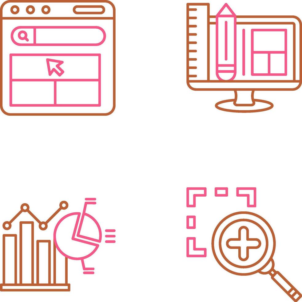 Website and Web Design Icon vector