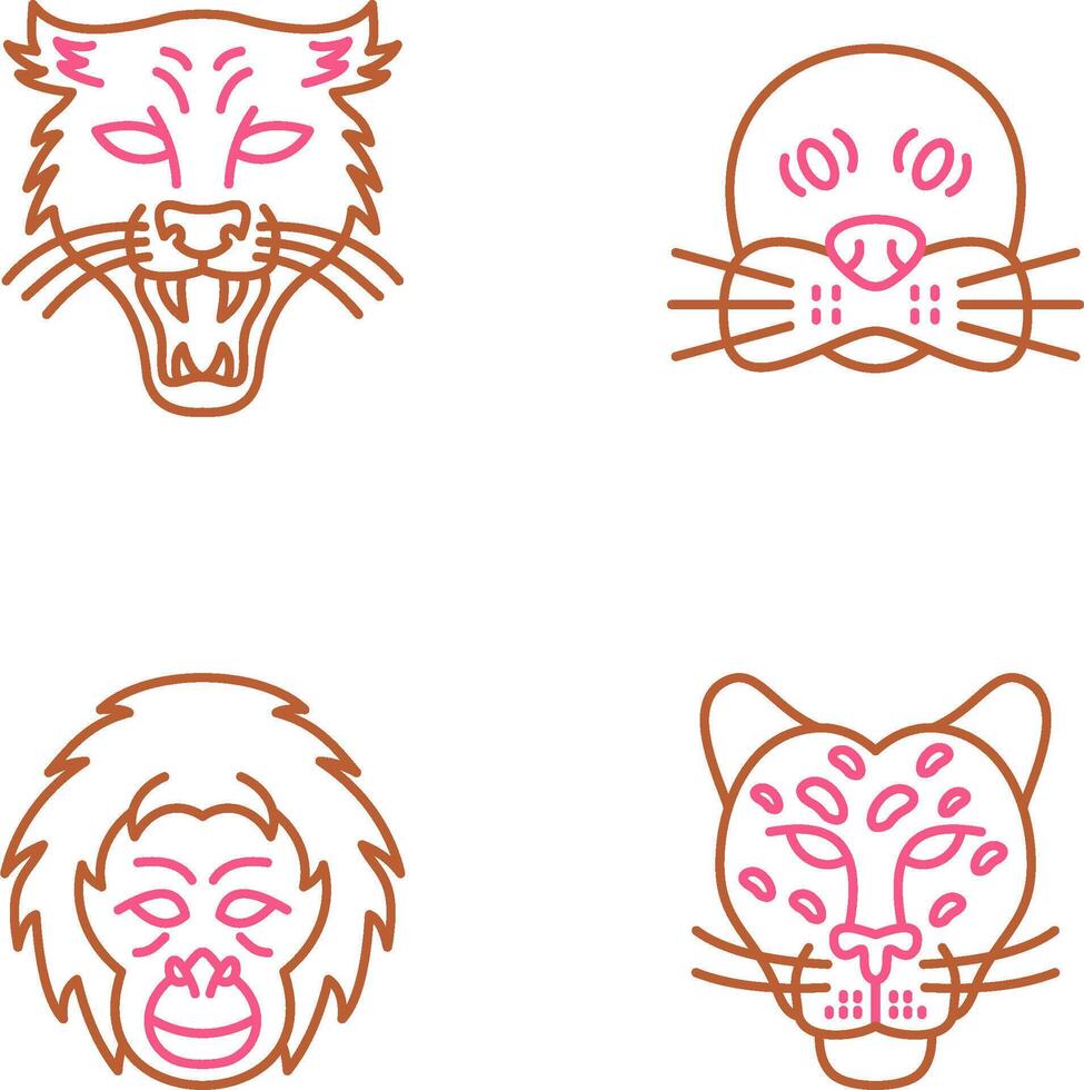 Puma and seal Icon vector