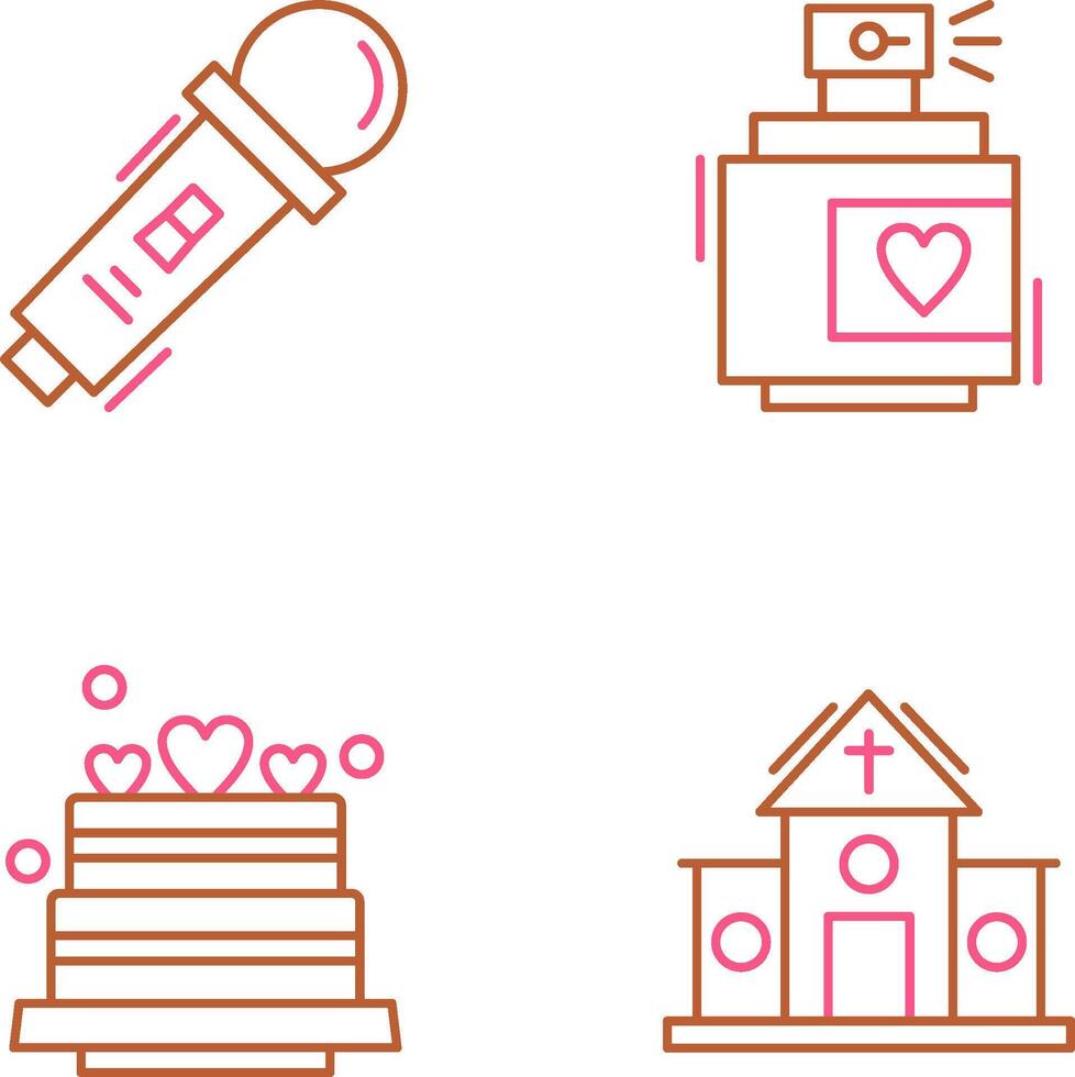 Microphone and Perfume Icon vector