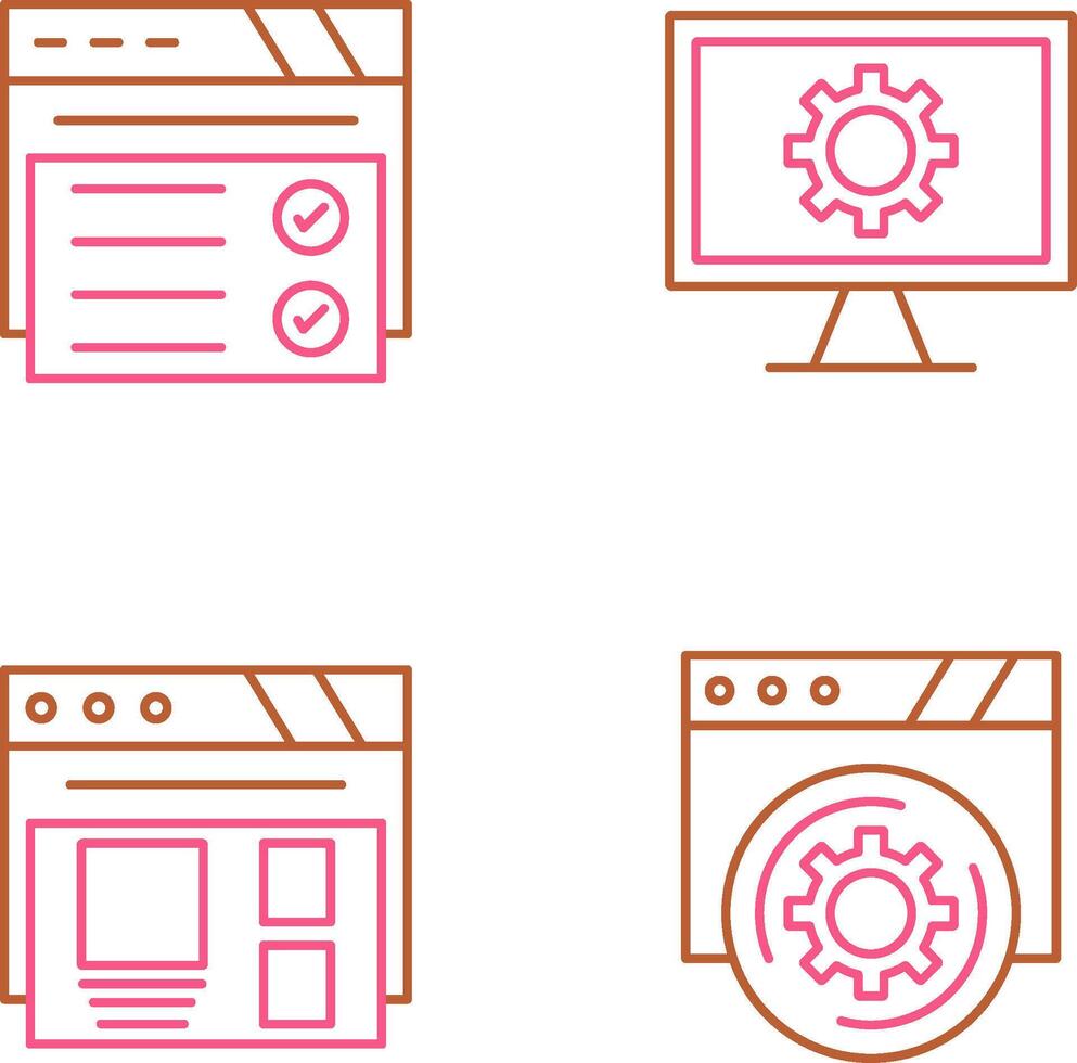 Web Browser and Monitor Screen Icon vector