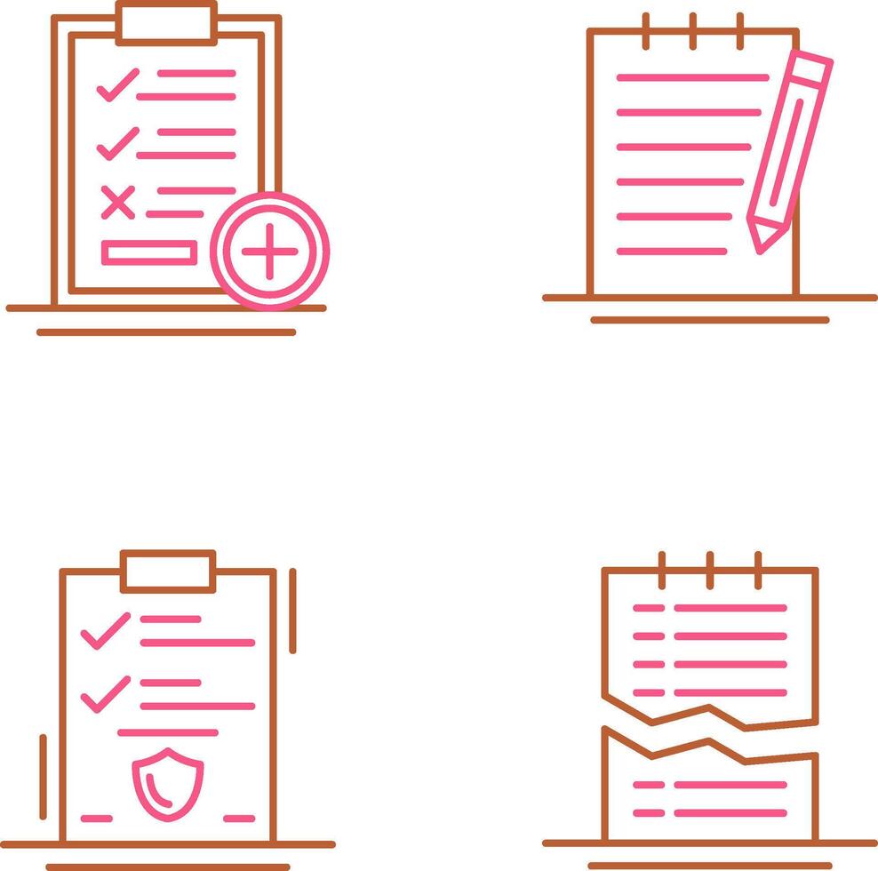 Medical Examination List and Check Up List Icon vector