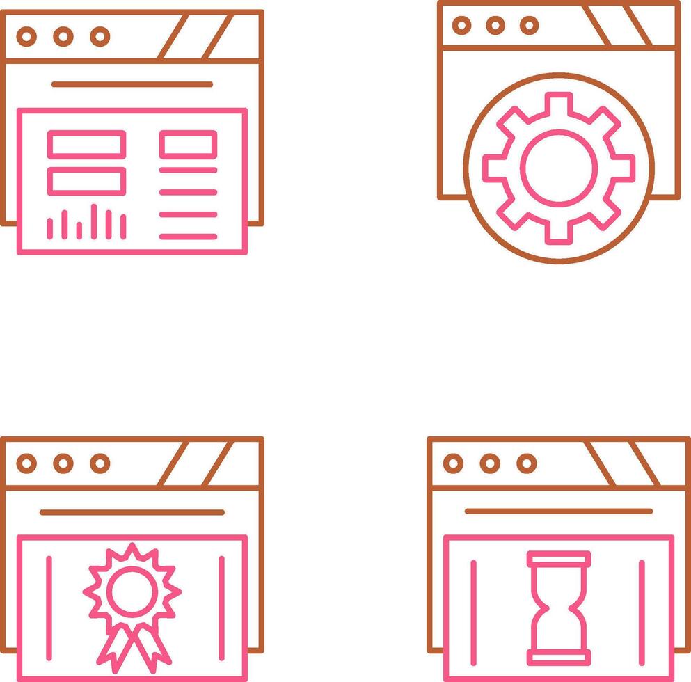 Dashboard and Browser Icon vector