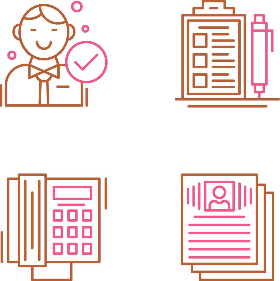 Hire and Check List Icon vector