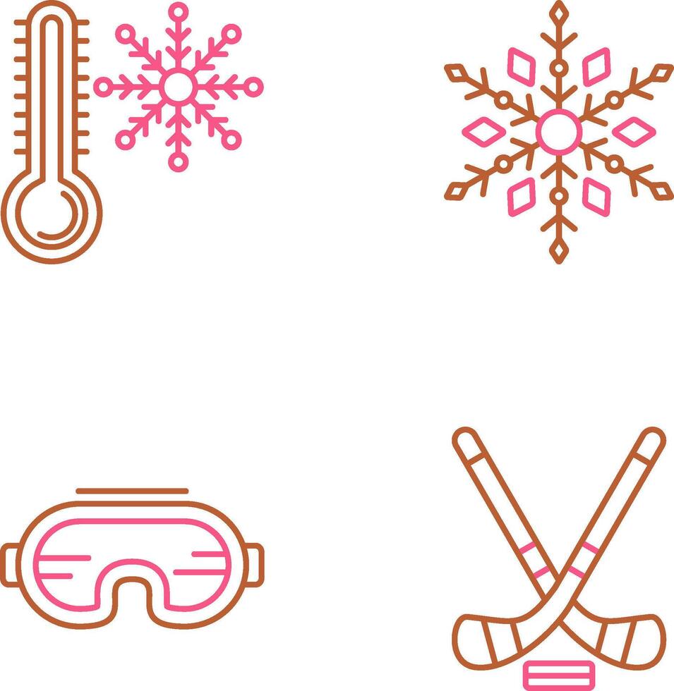 Snow Flake and Cold Icon vector