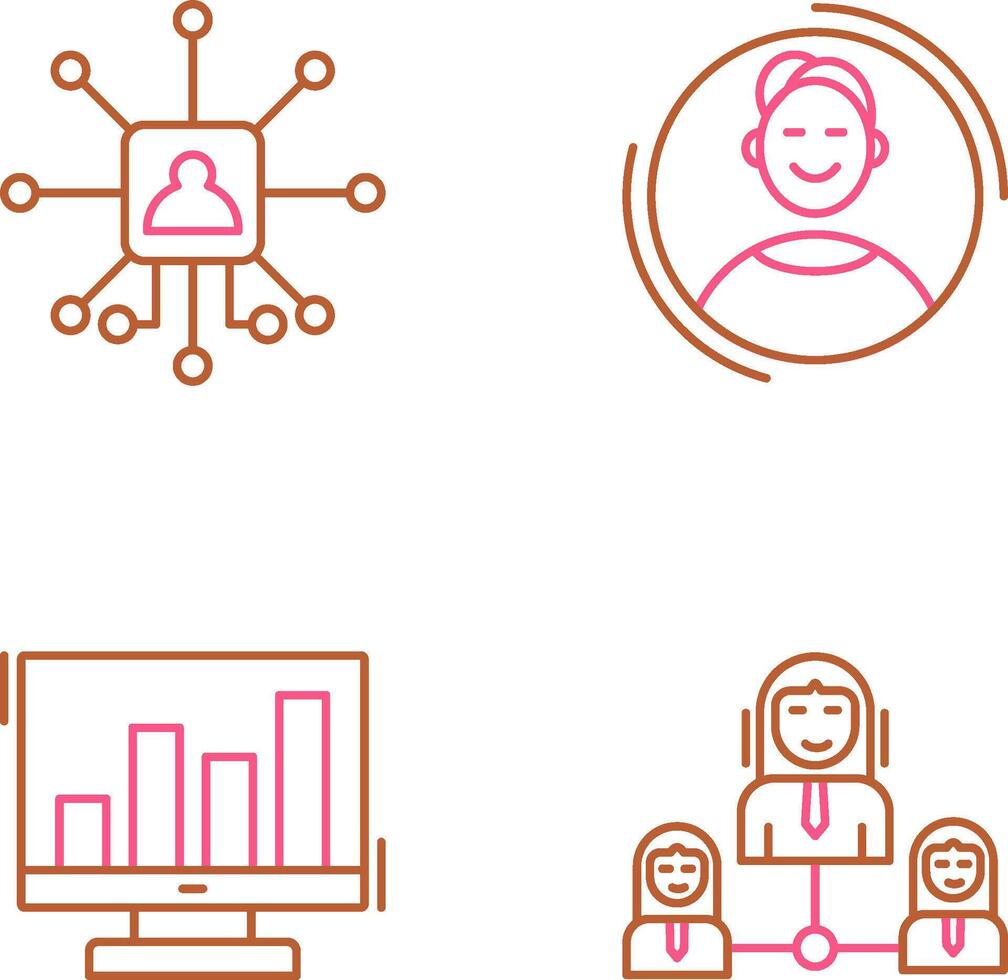 Networking and User Icon vector